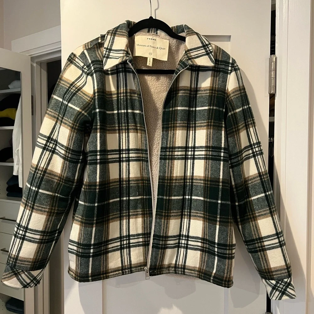 Frame Denim green plaid